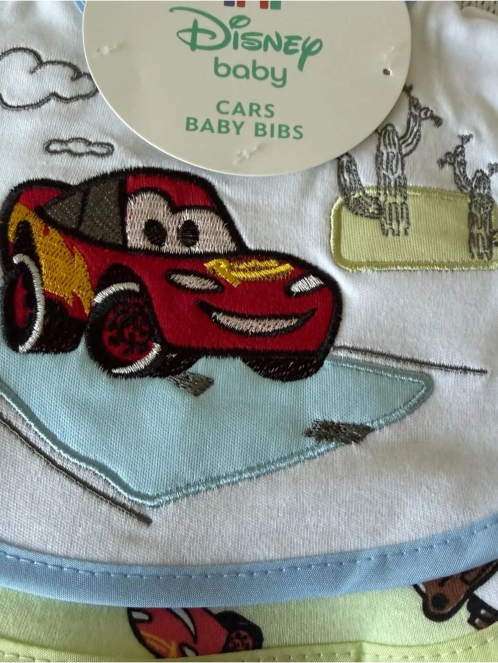 Disney Baby Pixar Cars Bib Set Lightning McQueen Mater Baby Bibs Gift NEW